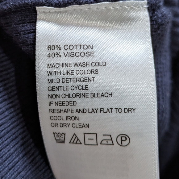 Tommy Bahama Blue 1/2 Sleeve Cotton Blend Batwing Sweater XS - Picture 6 of 7